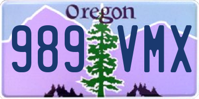 OR license plate 989VMX