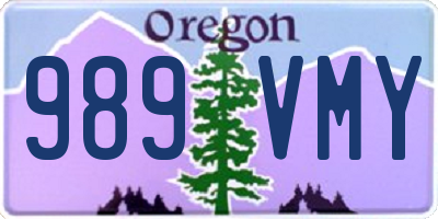 OR license plate 989VMY