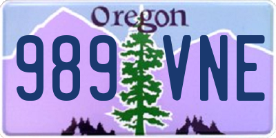 OR license plate 989VNE