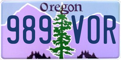 OR license plate 989VOR