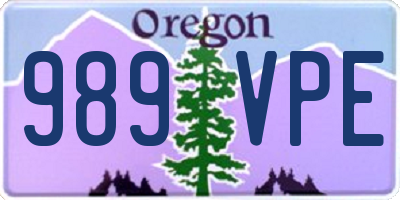 OR license plate 989VPE