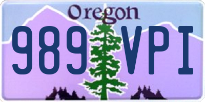OR license plate 989VPI