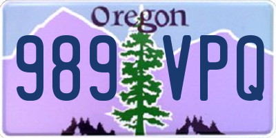 OR license plate 989VPQ