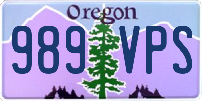 OR license plate 989VPS