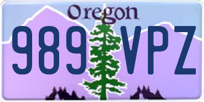 OR license plate 989VPZ