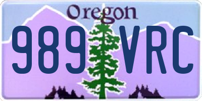OR license plate 989VRC
