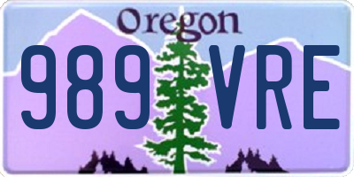 OR license plate 989VRE