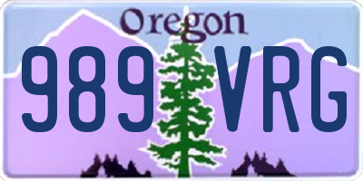 OR license plate 989VRG