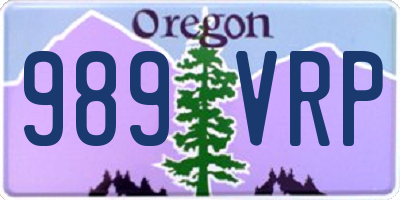 OR license plate 989VRP