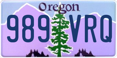 OR license plate 989VRQ
