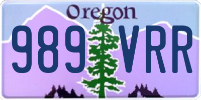OR license plate 989VRR