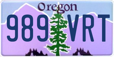 OR license plate 989VRT