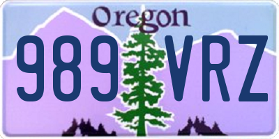 OR license plate 989VRZ