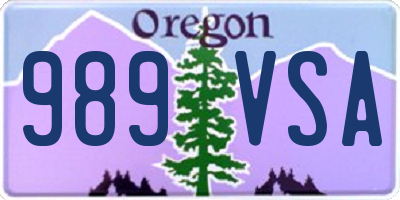 OR license plate 989VSA