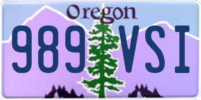 OR license plate 989VSI