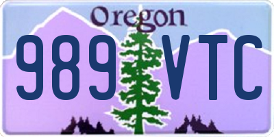 OR license plate 989VTC