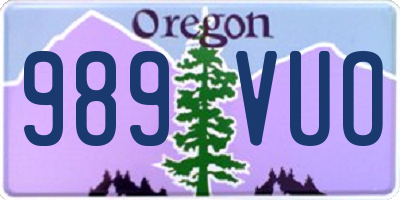 OR license plate 989VUO