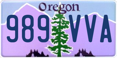 OR license plate 989VVA
