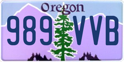 OR license plate 989VVB