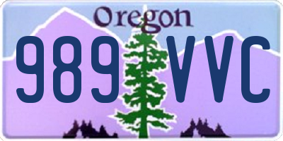 OR license plate 989VVC