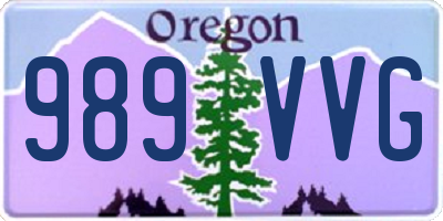 OR license plate 989VVG