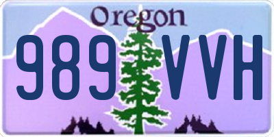 OR license plate 989VVH