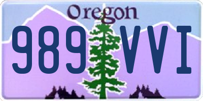 OR license plate 989VVI