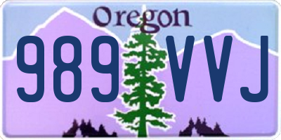 OR license plate 989VVJ