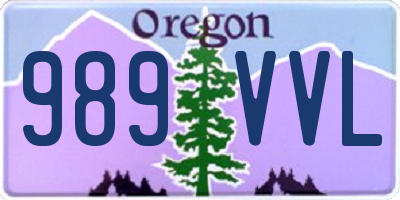 OR license plate 989VVL