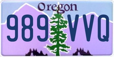 OR license plate 989VVQ