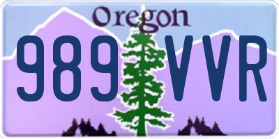 OR license plate 989VVR