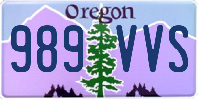 OR license plate 989VVS