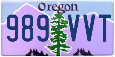 OR license plate 989VVT