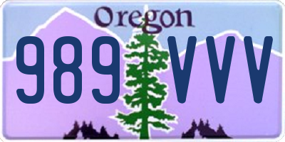 OR license plate 989VVV
