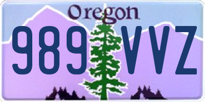 OR license plate 989VVZ