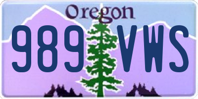 OR license plate 989VWS