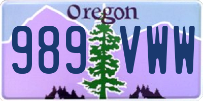 OR license plate 989VWW