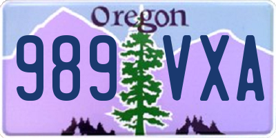 OR license plate 989VXA