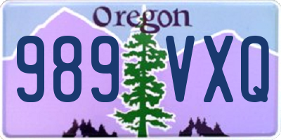 OR license plate 989VXQ