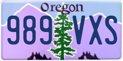 OR license plate 989VXS