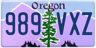 OR license plate 989VXZ