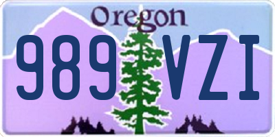 OR license plate 989VZI