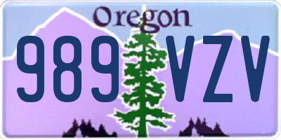 OR license plate 989VZV