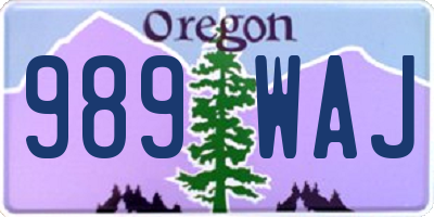 OR license plate 989WAJ