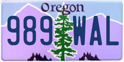 OR license plate 989WAL