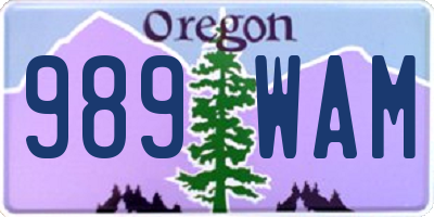 OR license plate 989WAM