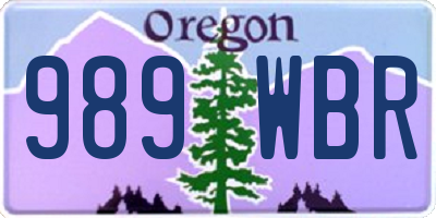 OR license plate 989WBR
