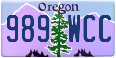 OR license plate 989WCC