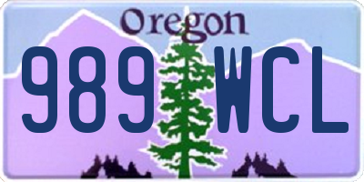 OR license plate 989WCL