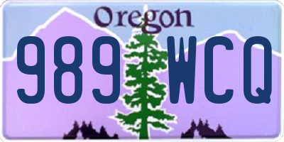 OR license plate 989WCQ